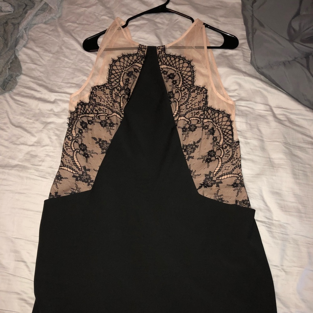 BCBG Black Mesh Cocktail Dress